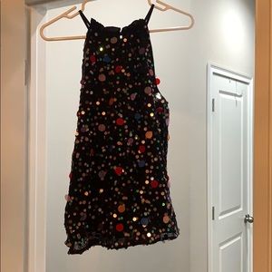 Anthropologie Sequined Top